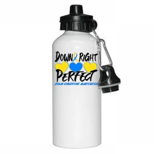 Down Right Perfect Down Syndrome Awareness Aluminum Water Bottle