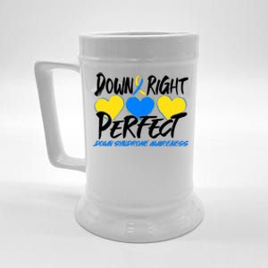 Down Right Perfect Down Syndrome Awareness Beer Stein