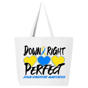 Down Right Perfect Down Syndrome Awareness 25L Jumbo Tote