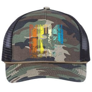 Distressed Retro Paintball For Gift Retro Rope Trucker Hat Cap