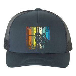 Distressed Retro Paintball For Gift Yupoong Adult 5-Panel Trucker Hat