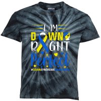 Down Right Perfect For Down Syndrome Awareness Gift Kids Tie-Dye T-Shirt