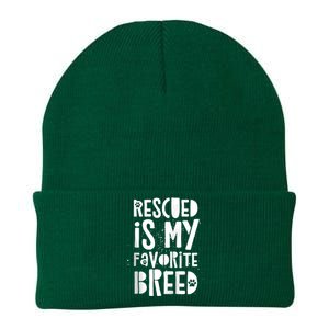 Dog Rescue Quote Adopt Rescued Favorite Breed Love Animals Knit Cap Winter Beanie