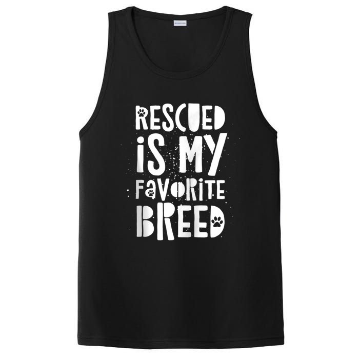 Dog Rescue Quote Adopt Rescued Favorite Breed Love Animals PosiCharge Competitor Tank