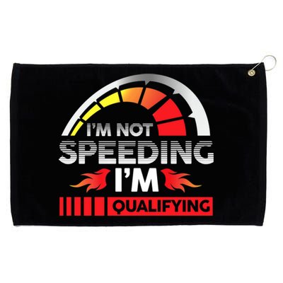 Drag Racing Racer Race Car I'm Not Speeding I'm Qualifying Premium Grommeted Golf Towel