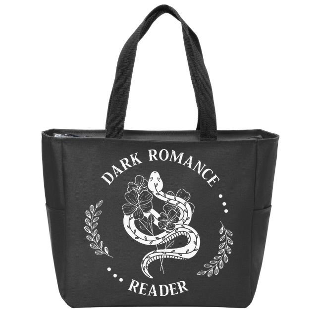 Dark Romance Reader Bookish Smut Reader Smutty Book Lover Zip Tote Bag