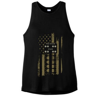 Drag Racing Race Car American Flag Vintage Camo Camouflage Funny Gift Ladies PosiCharge Tri-Blend Wicking Tank