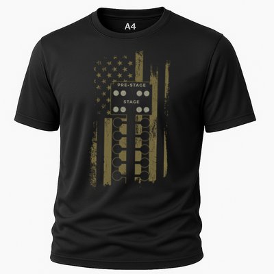 Drag Racing Race Car American Flag Vintage Camo Camouflage Funny Gift Cooling Performance Crew T-Shirt