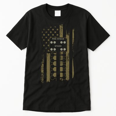 Drag Racing Race Car American Flag Vintage Camo Camouflage Funny Gift Tall T-Shirt