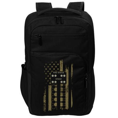 Drag Racing Race Car American Flag Vintage Camo Camouflage Funny Gift Impact Tech Backpack