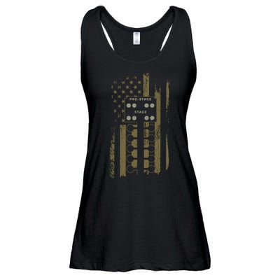 Drag Racing Race Car American Flag Vintage Camo Camouflage Funny Gift Ladies Essential Flowy Tank