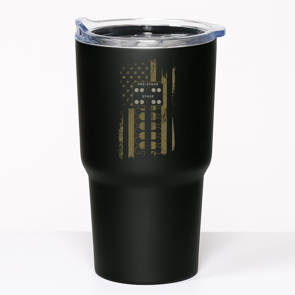 Drag Racing Race Car American Flag Vintage Camo Camouflage Funny Gift Tumbler