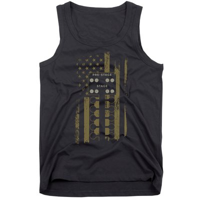 Drag Racing Race Car American Flag Vintage Camo Camouflage Funny Gift Tank Top