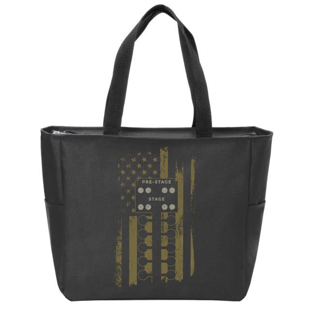 Drag Racing Race Car American Flag Vintage Camo Camouflage Funny Gift Zip Tote Bag