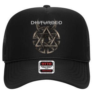 Disturbed Riveted Rock Music Band High Crown Mesh Back Trucker Hat