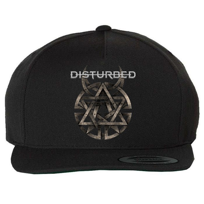 Disturbed Riveted Rock Music Band Wool Snapback Cap