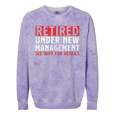 Dad Retiree Retired People Colorblast Crewneck Sweatshirt