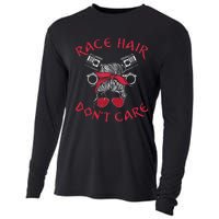 Drag Racing Race Car Girl Race Hair DonT Care Cooling Performance Long Sleeve Crew