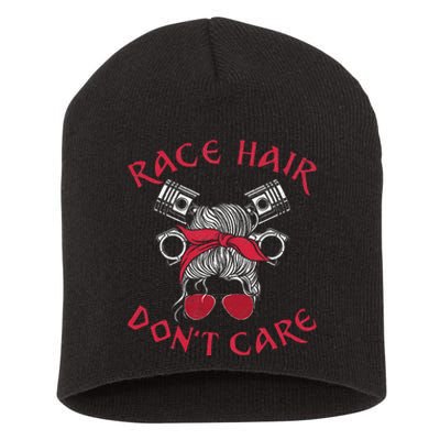 Drag Racing Race Car Girl Race Hair DonT Care Short Acrylic Beanie