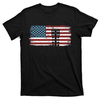 Drag Racing Race Car American Flag Vintage T-Shirt