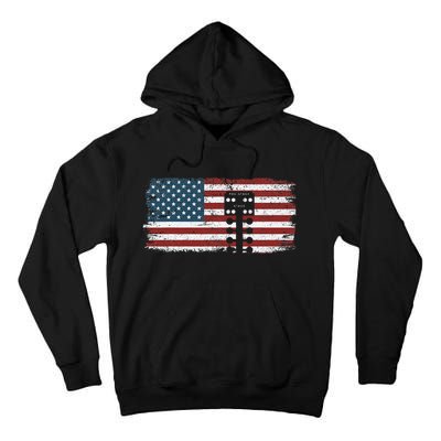 Drag Racing Race Car American Flag Vintage Tall Hoodie