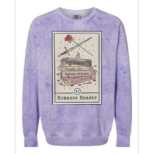 Dark Romance Reader Tarot Card Bookish Smut Reader Smutty Colorblast Crewneck Sweatshirt