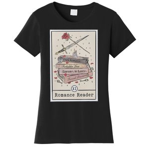 Dark Romance Reader Tarot Card Bookish Smut Reader Smutty Women's T-Shirt