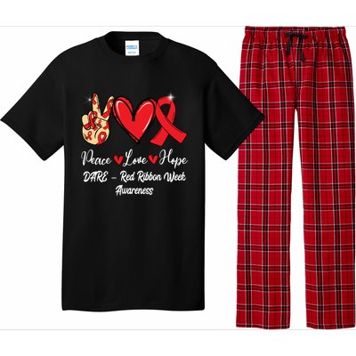 Dare – Red Ribbon Week Peace Love Hope Red Ribbon Gift Pajama Set