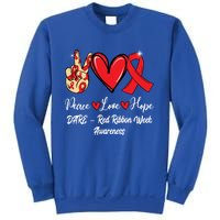 Dare – Red Ribbon Week Peace Love Hope Red Ribbon Gift Sweatshirt