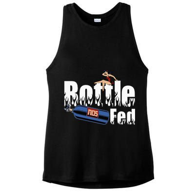 Drag Racing Race Car Power Adder Nos Bottle Fed Ladies PosiCharge Tri-Blend Wicking Tank