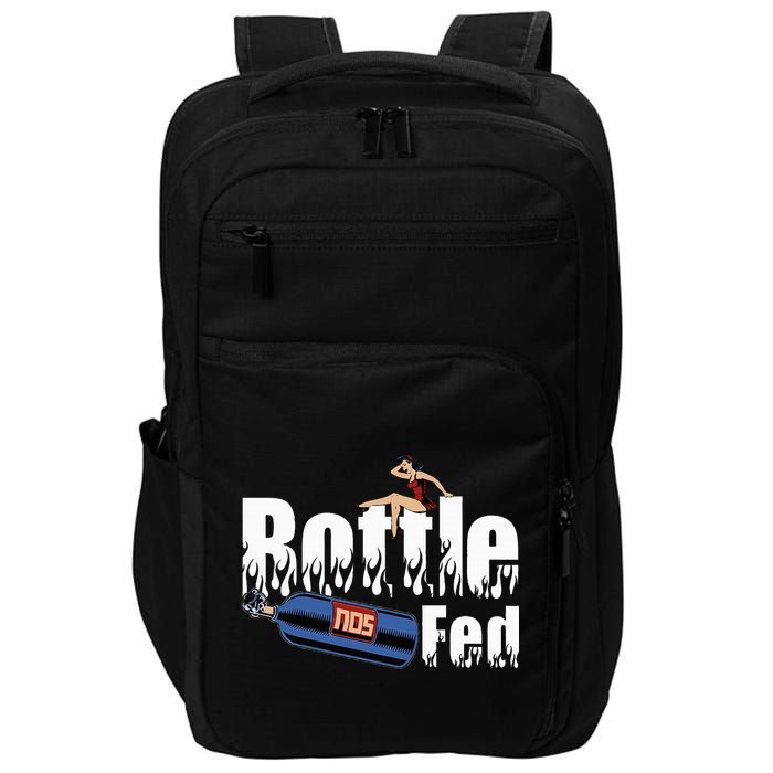 Drag Racing Race Car Power Adder Nos Bottle Fed Impact Tech Backpack