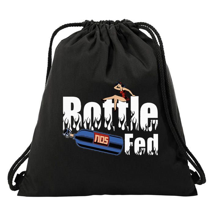 Drag Racing Race Car Power Adder Nos Bottle Fed Drawstring Bag