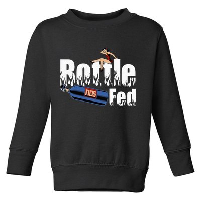 Drag Racing Race Car Power Adder Nos Bottle Fed Toddler Sweatshirt