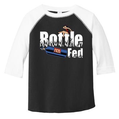 Drag Racing Race Car Power Adder Nos Bottle Fed Toddler Fine Jersey T-Shirt