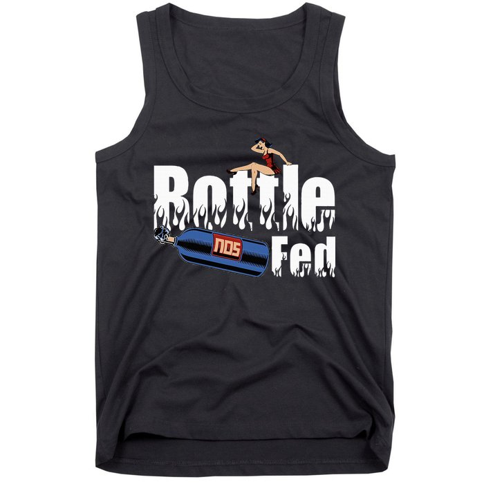 Drag Racing Race Car Power Adder Nos Bottle Fed Tank Top