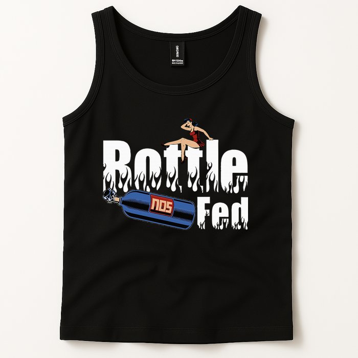 Drag Racing Race Car Power Adder Nos Bottle Fed Tank Top