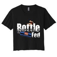 Drag Racing Race Car Power Adder Nos Bottle Fed Women's Crop Top Tee