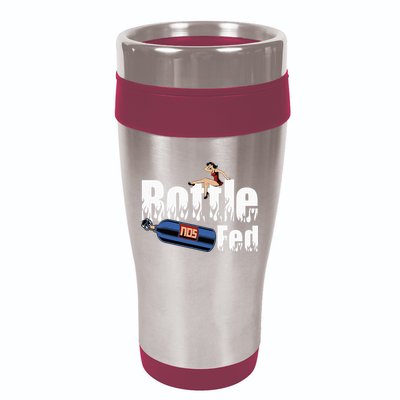 Drag Racing Race Car Power Adder Nos Bottle Fed 16oz Travel Tumbler