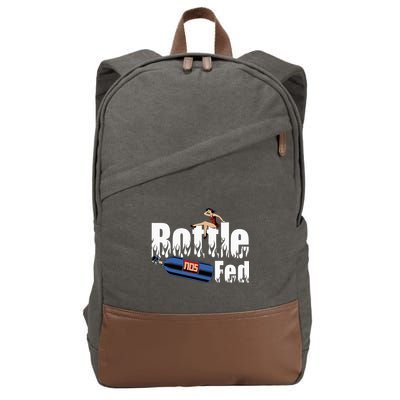 Drag Racing Race Car Power Adder Nos Bottle Fed Cotton Canvas Backpack