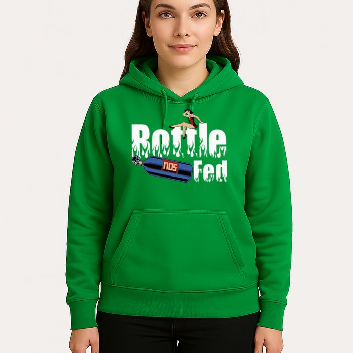 Drag Racing Race Car Power Adder Nos Bottle Fed Hoodie