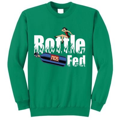 Drag Racing Race Car Power Adder Nos Bottle Fed Sweatshirt