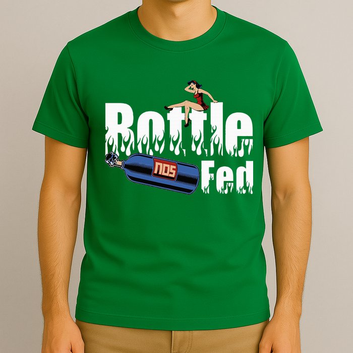 Drag Racing Race Car Power Adder Nos Bottle Fed T-Shirt
