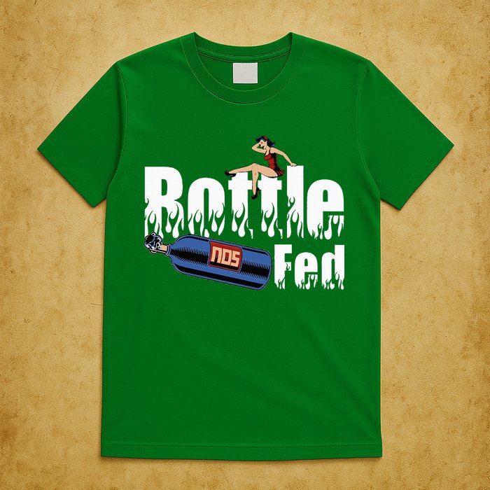 Drag Racing Race Car Power Adder Nos Bottle Fed T-Shirt