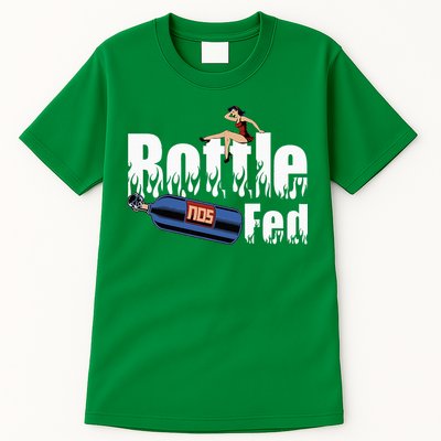 Drag Racing Race Car Power Adder Nos Bottle Fed Tall T-Shirt