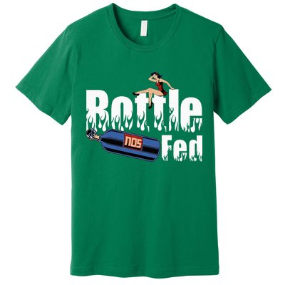 Drag Racing Race Car Power Adder Nos Bottle Fed Premium T-Shirt