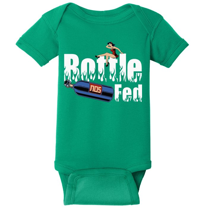 Drag Racing Race Car Power Adder Nos Bottle Fed Baby Bodysuit