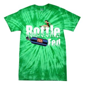 Drag Racing Race Car Power Adder Nos Bottle Fed Tie-Dye T-Shirt