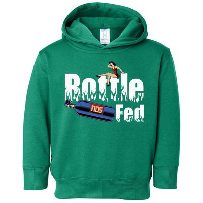 Drag Racing Race Car Power Adder Nos Bottle Fed Toddler Hoodie