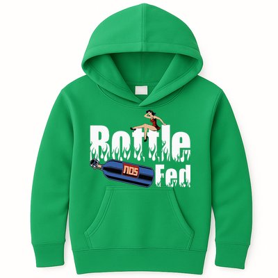 Drag Racing Race Car Power Adder Nos Bottle Fed Kids Hoodie
