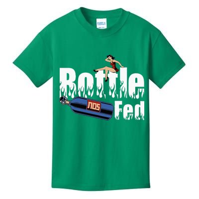 Drag Racing Race Car Power Adder Nos Bottle Fed Kids T-Shirt